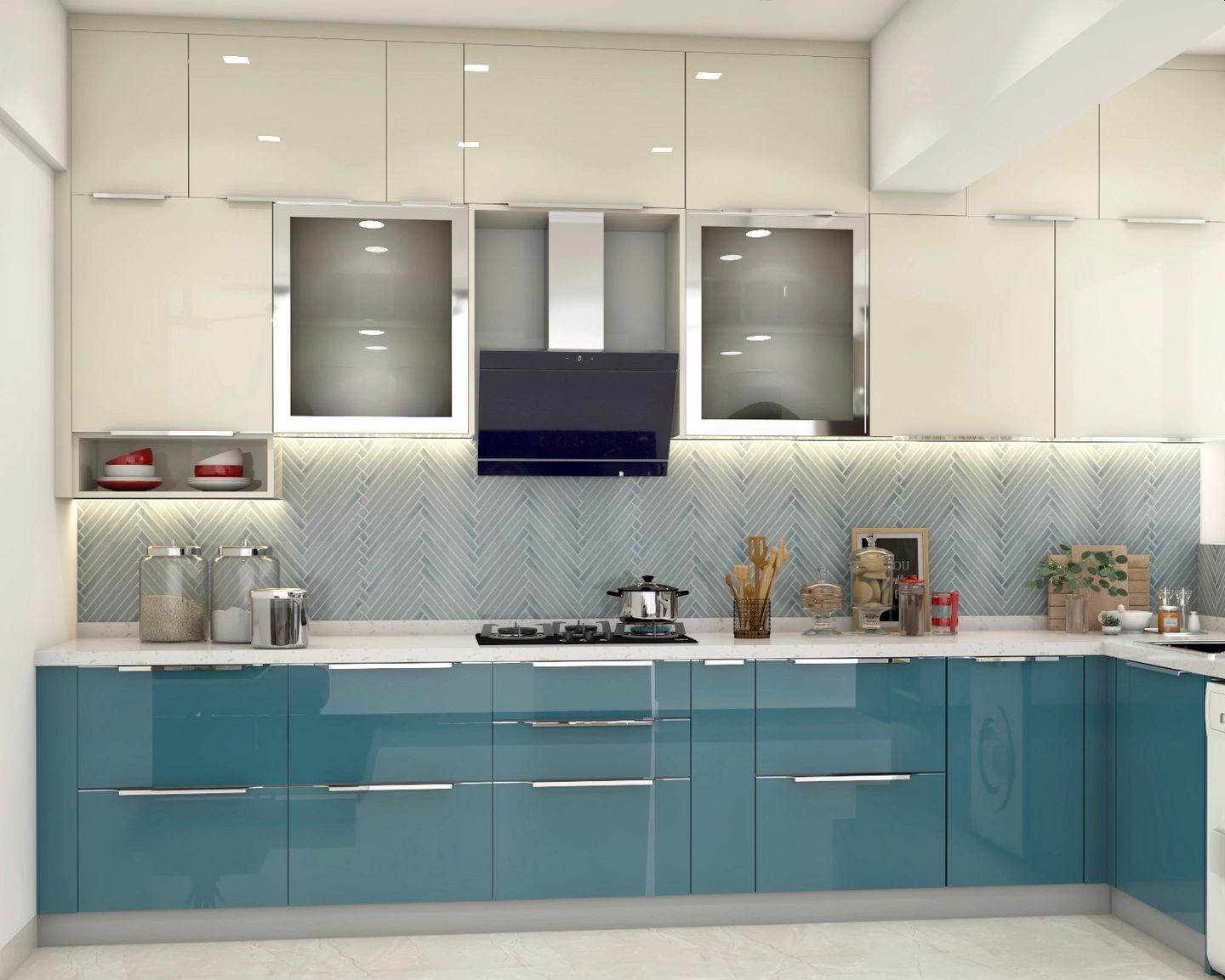 Modern Kitchen Design With Vibrant Interiors