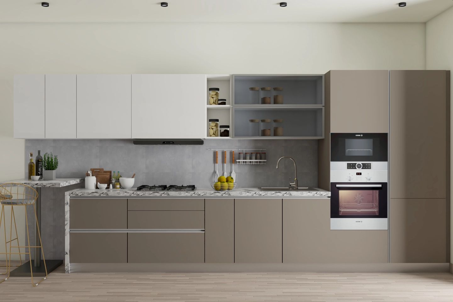 Multi Functional Spacious Modular Kitchen Design