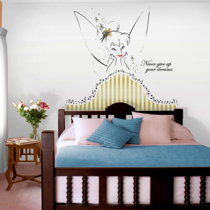 Kids Bedroom Wall Sticker Idea Disney Fairies Tinkerbell